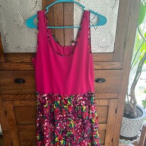 Lilly Pulitzer Hot Pink & Multicolor Floral Mini Dress